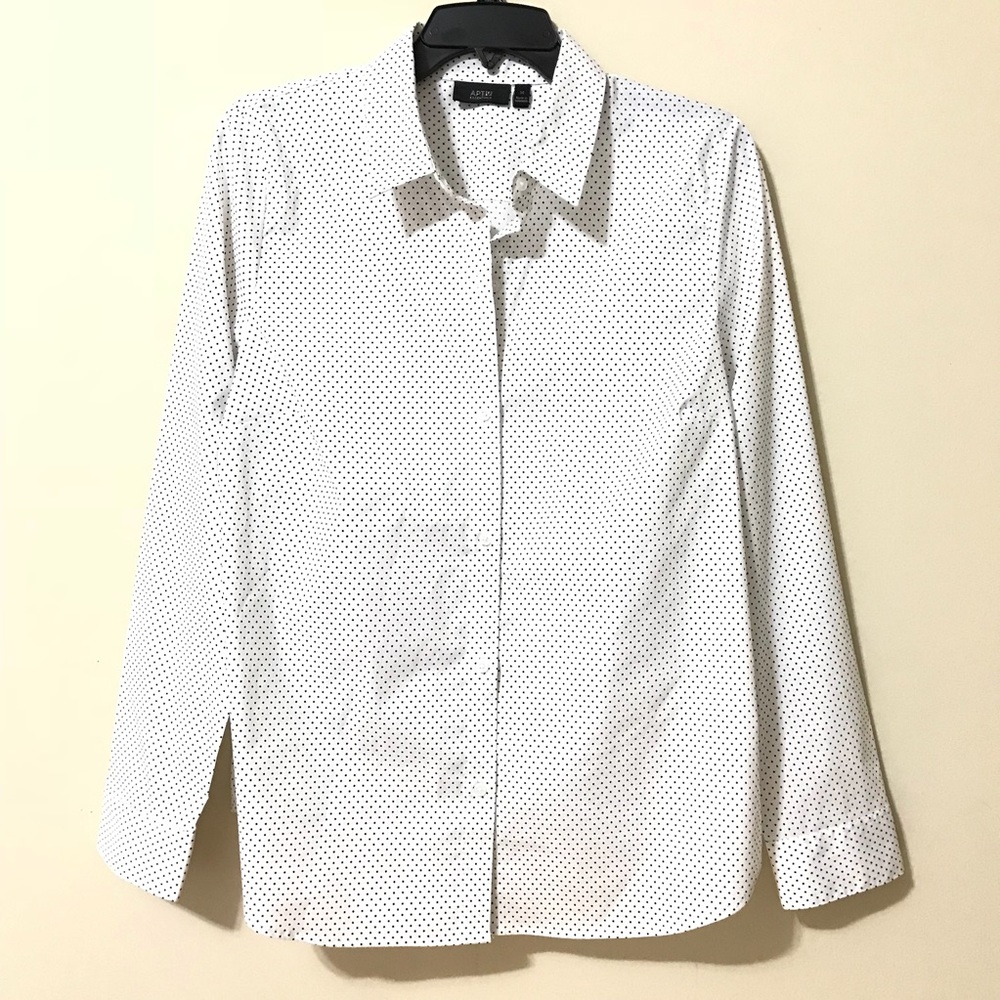 Apt 9 Top Plus Size 14 Work Office Button Long Sun - image 1